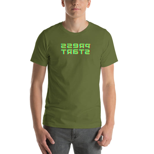 Short-Sleeve Unisex T-Shirt - Press Start - Mirror