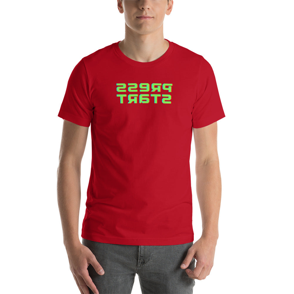 Short-Sleeve Unisex T-Shirt - Press Start - Mirror