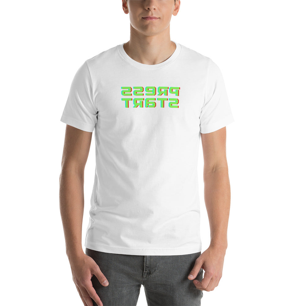 Short-Sleeve Unisex T-Shirt - Press Start - Mirror