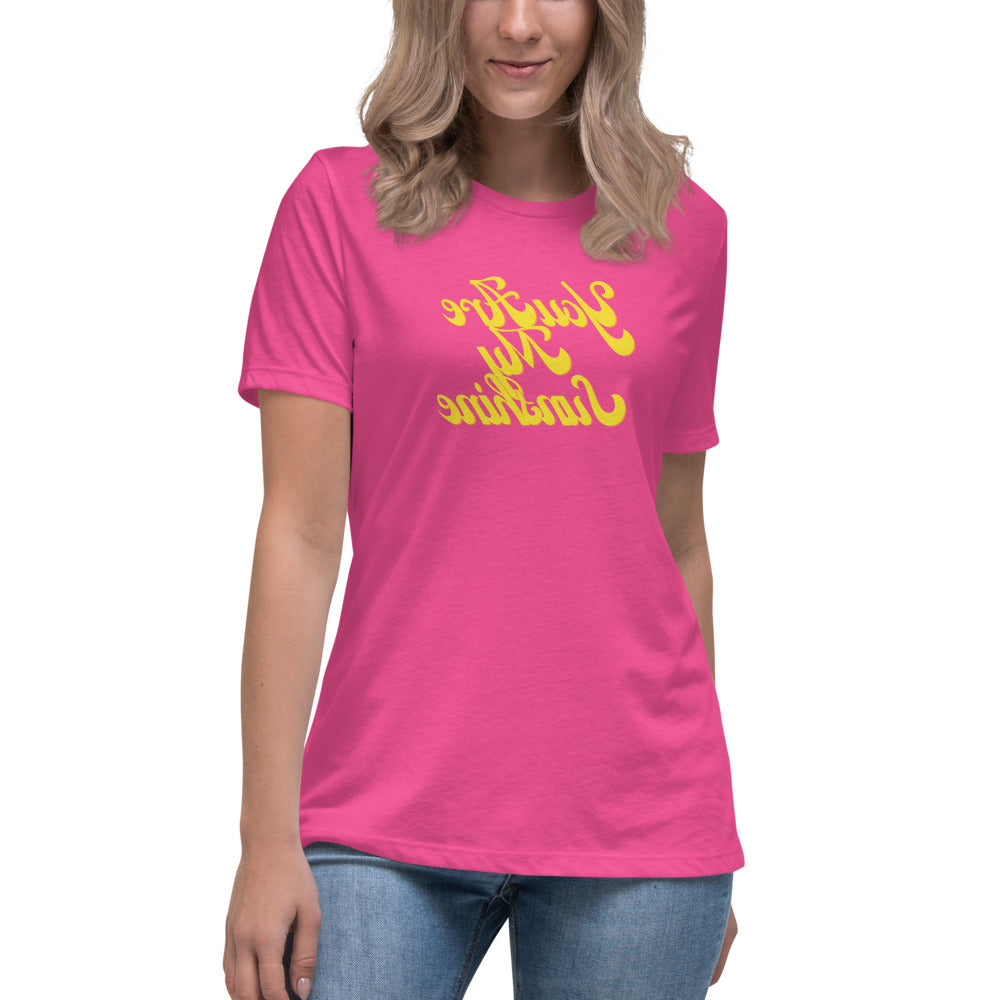 Women's Relaxed T-Shirt - You Are My Sunshine  - Mirror