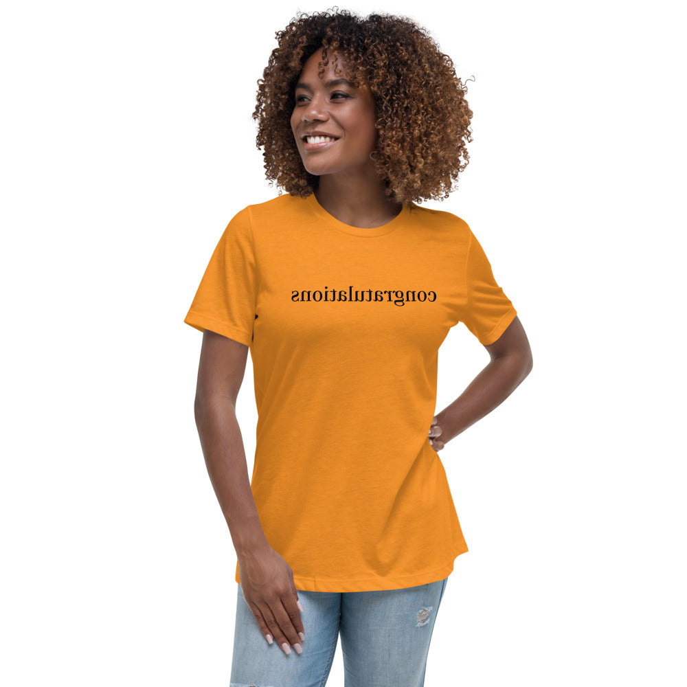 Women's Relaxed T-Shirt - Congratulations - Mirror