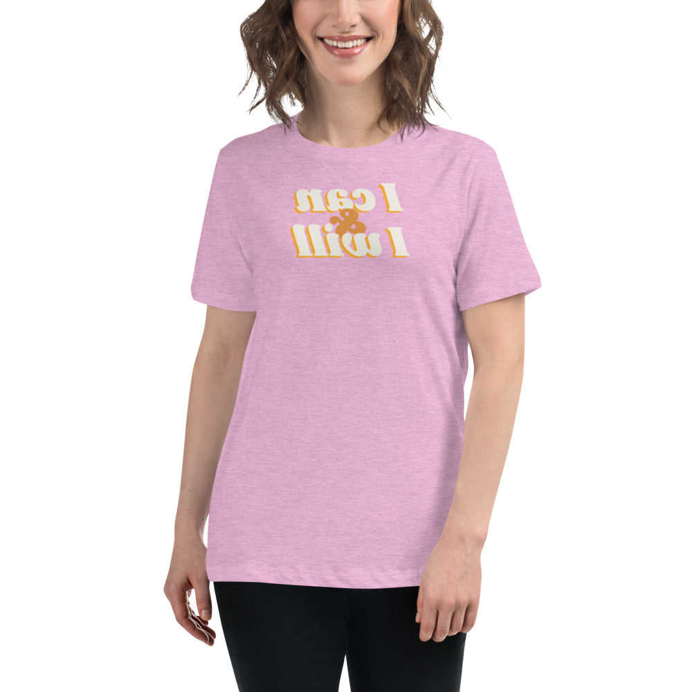 Women's Relaxed T-Shirt - I can & I will  - Mirror