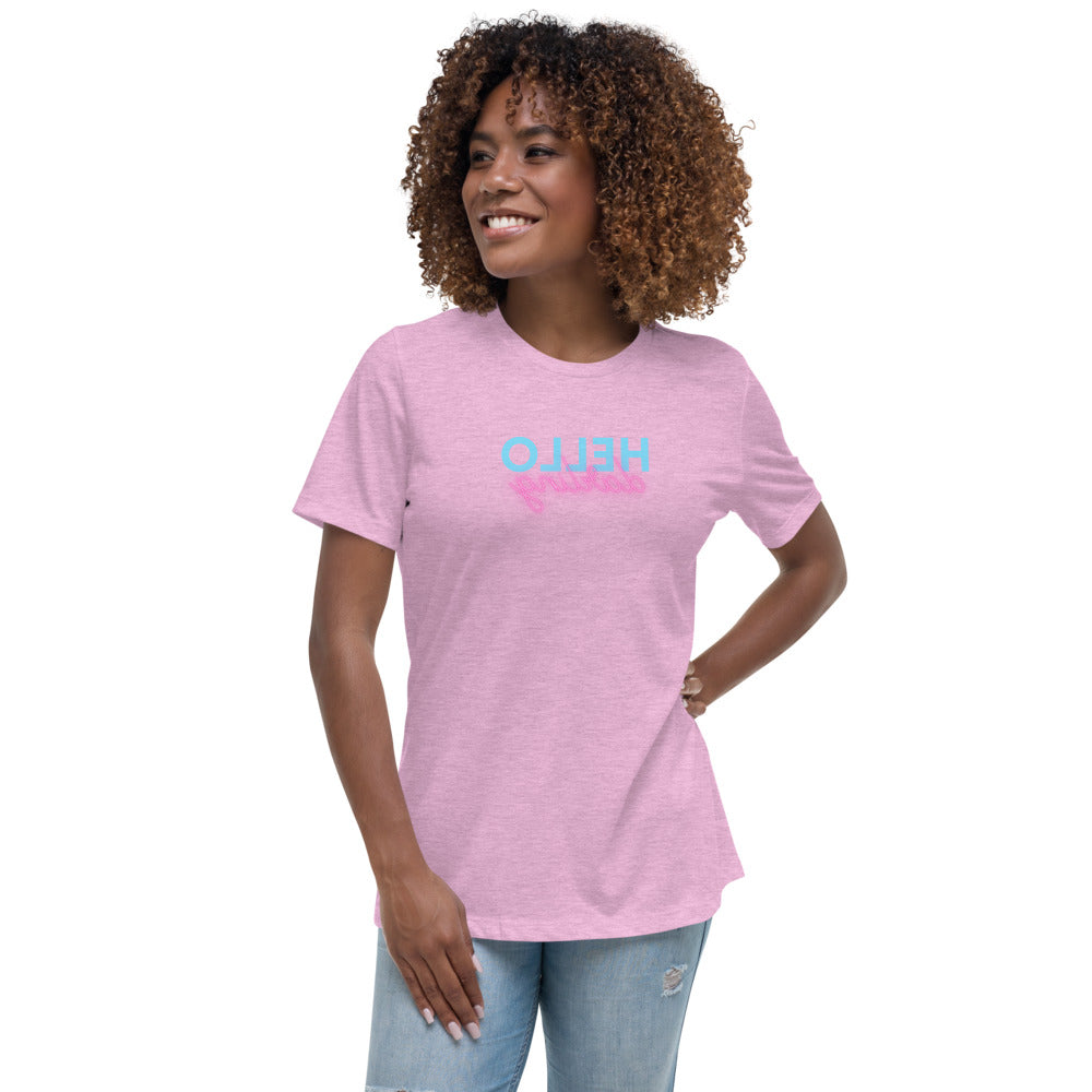 Women's Relaxed T-Shirt - Hello Darling - Mirror