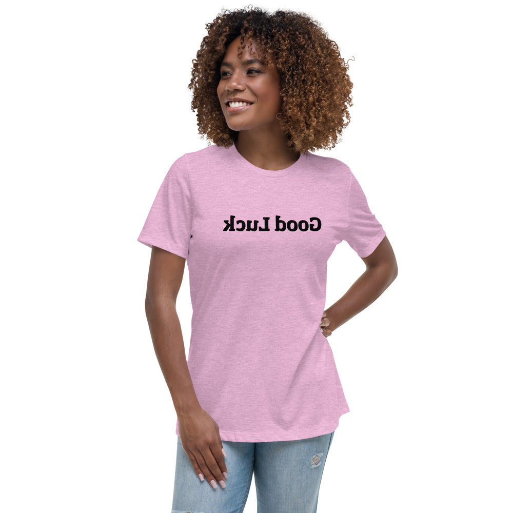 Women's Relaxed T-Shirt - Good Luck - Mirror