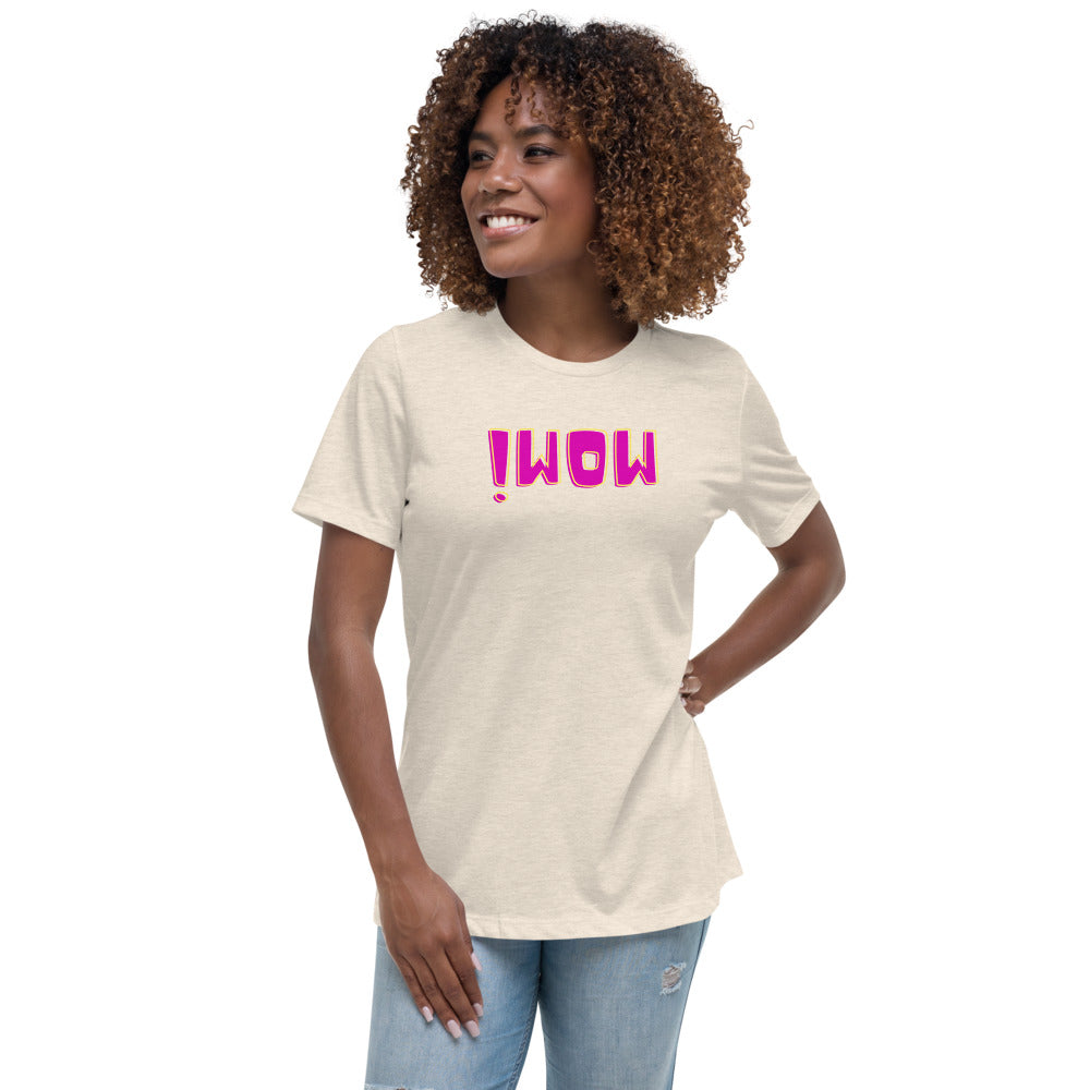 Women's Relaxed T-Shirt - Wow - Mirror