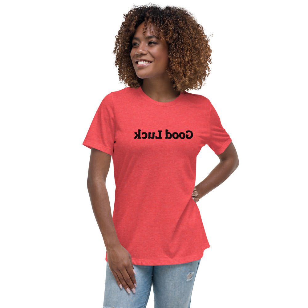 Women's Relaxed T-Shirt - Good Luck - Mirror