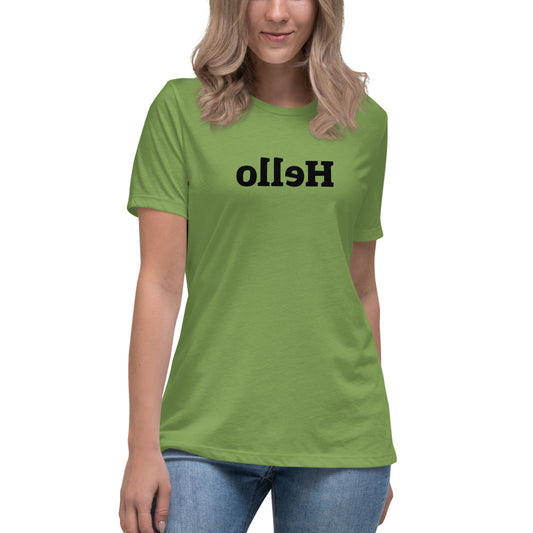 Women's Relaxed T-Shirt - Hello - Mirror