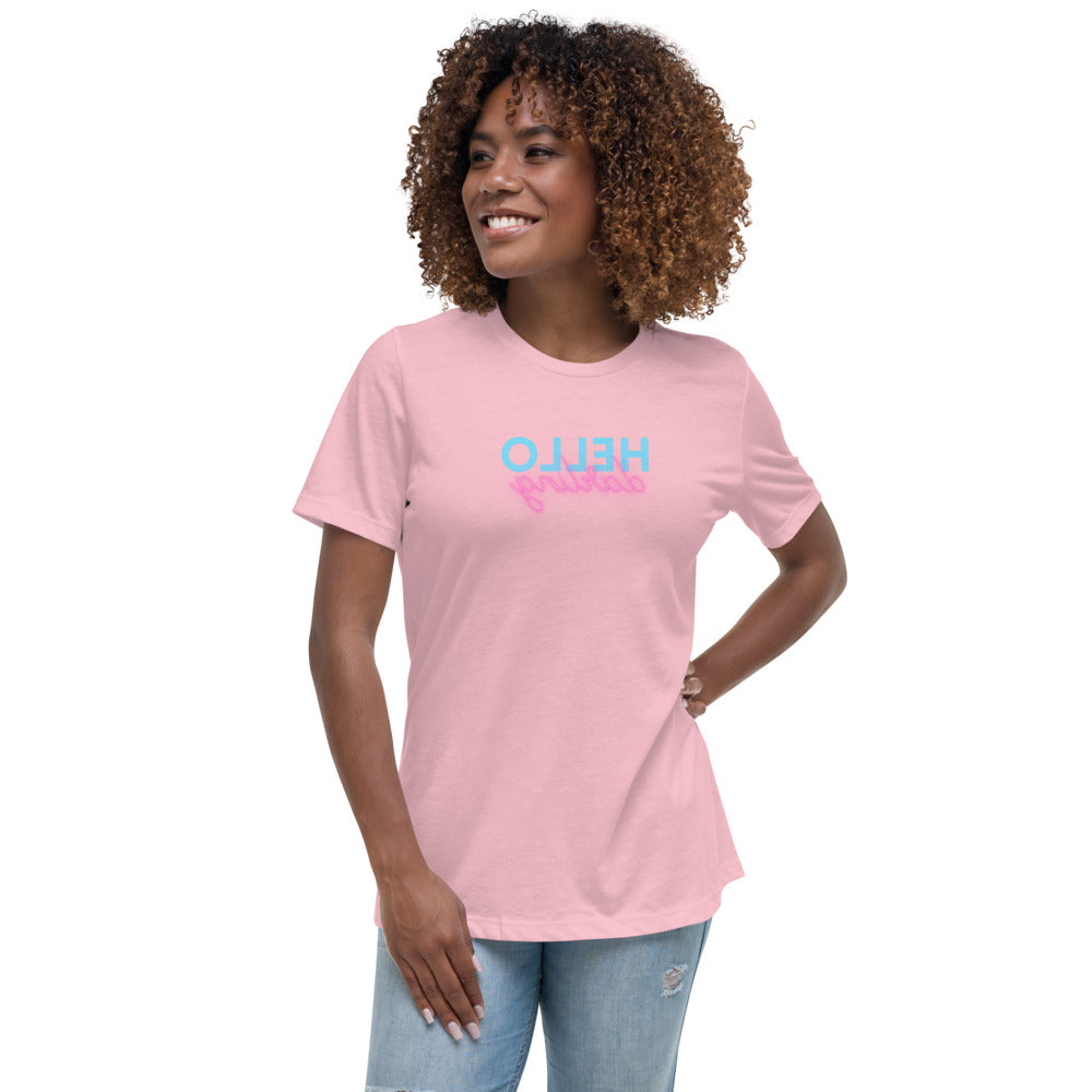 Women's Relaxed T-Shirt - Hello Darling - Mirror