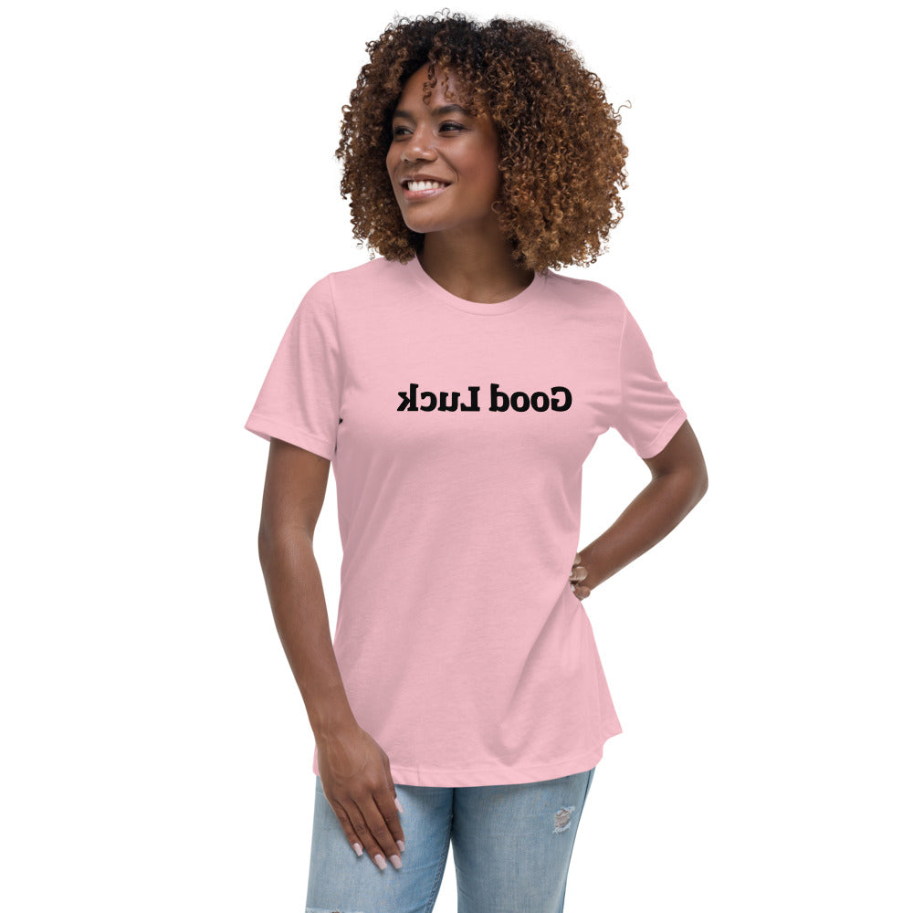 Women's Relaxed T-Shirt - Good Luck - Mirror