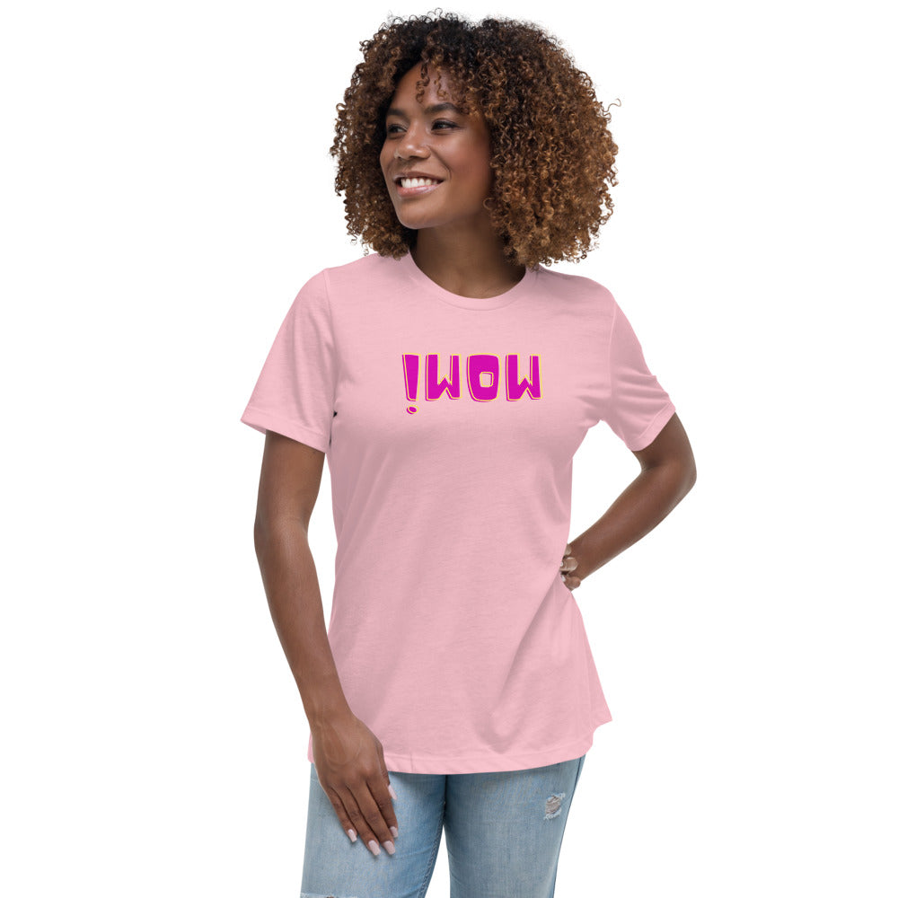 Women's Relaxed T-Shirt - Wow - Mirror