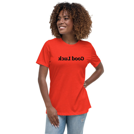 Women's Relaxed T-Shirt - Good Luck - Mirror