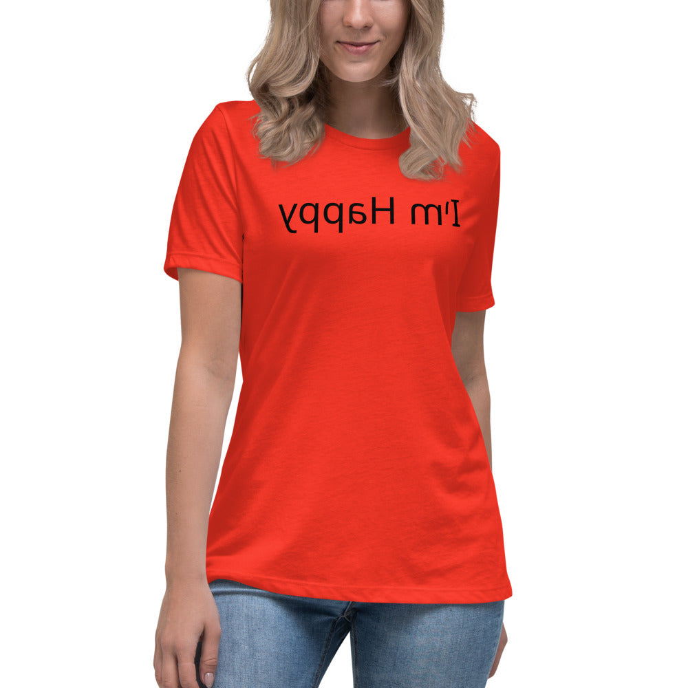 Women's Relaxed T-Shirt - I'm Happy - Mirror