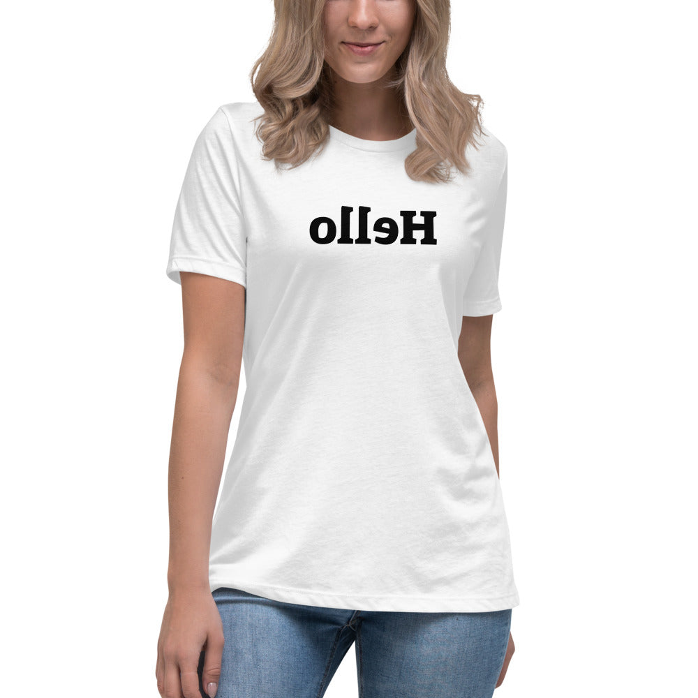 Women's Relaxed T-Shirt - Hello - Mirror